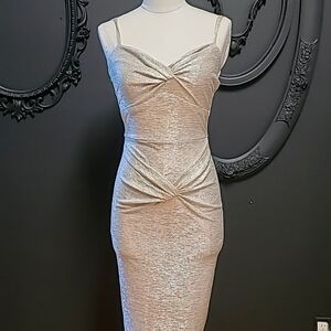 Stop staring sliver dress